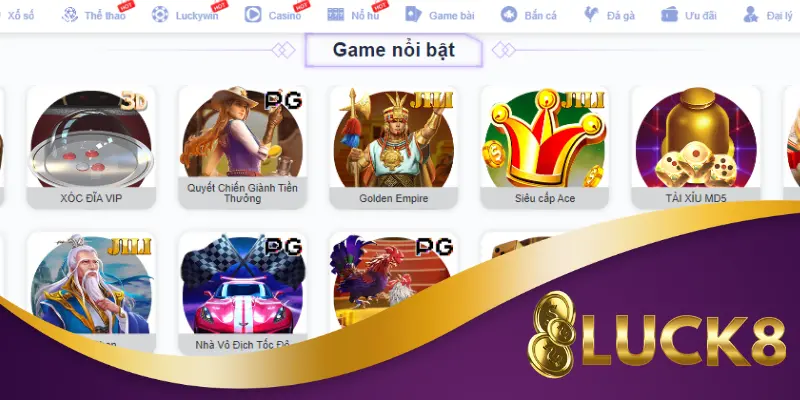 Kho game đa dạng thể loại, đáp ứng nhu cầu của khách hàng 